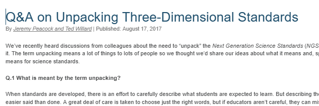 NGSS Foundations: How to engage with the Performance Expectations: This may just change the way you understand, plan for and implement the NGSS